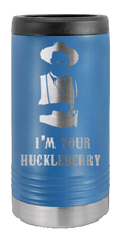 Load image into Gallery viewer, Tombstone I&#39;m Your Huckleberry  Laser Engraved Slim Can Insulated Koosie
