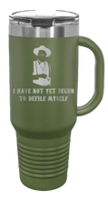 Load image into Gallery viewer, Tombstone I Have Not Yet Begun To Defile Myself 40oz Handle Mug Laser Engraved
