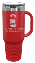 Load image into Gallery viewer, Tombstone I Have Not Yet Begun To Defile Myself 40oz Handle Mug Laser Engraved
