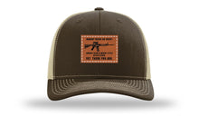 Load image into Gallery viewer, Nobody Needs An AR15 Leather Patch Richardson 112 Hat