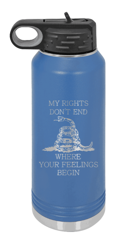 My Rights - 32oz Water Bottle Laser Engraved- Royal Blue