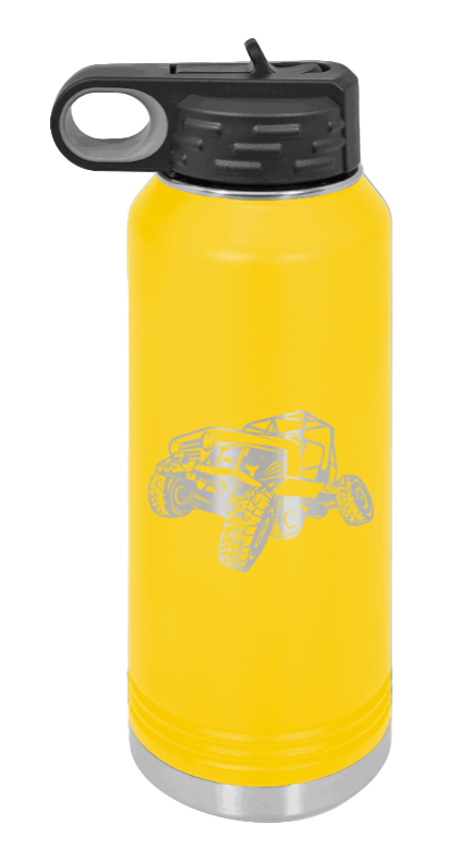 CJ Crawler No Rock - 32oz Water Bottle Laser Engraved- Yellow