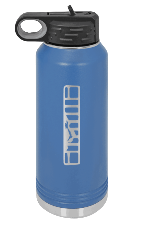 XJ Grill - 32oz Water Bottle Laser Engraved- Royal Blue