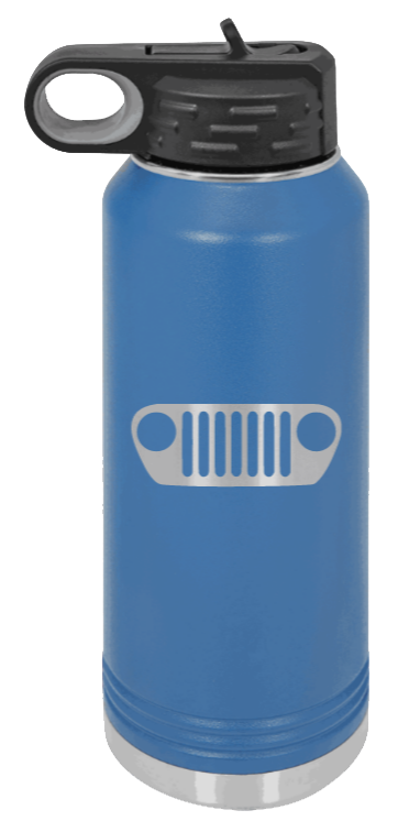 TJ Grill - 32oz Water Bottle Laser Engraved- Royal Blue