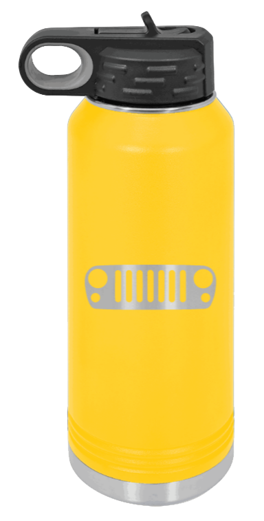 JK Grill - 32oz Water Bottle Laser Engraved- Yellow