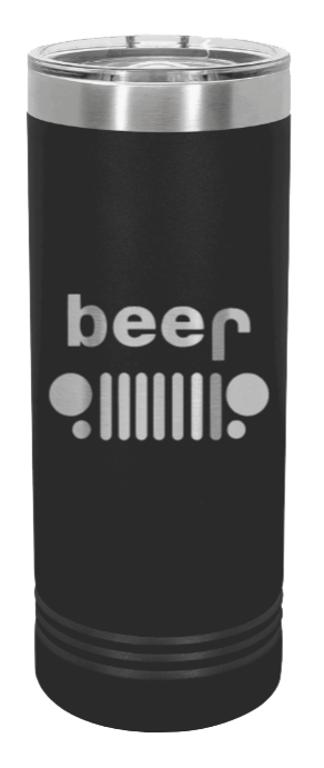 Beer Jeep Laser Engraved Skinny Tumbler (Etched)