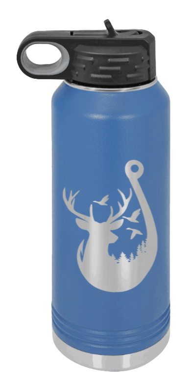 Ducks and Bucks - 32oz Water Bottle- Royal Blue