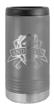 Load image into Gallery viewer, Bass Banner Laser Engraved Slim Can Insulated Koosie
