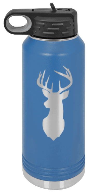 Deer - 32oz Water Bottle- Royal Blue