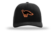 Load image into Gallery viewer, Richarson 112 Black Hat with 'Girl Dad' text Rawhide Leather Patch Hat with White stitching.