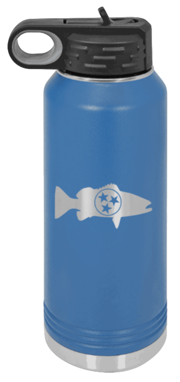 Tristar Fish - 32oz Water Bottle- Royal Blue