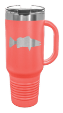 Load image into Gallery viewer, Bass Silhouette 40oz Handle Mug Laser Engraved
