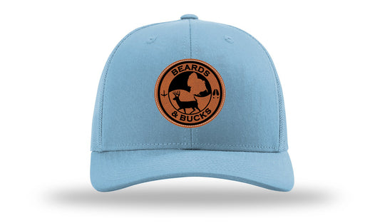 Beards & Bucks Leather Patch Richardson 112 Hat-Columbia Blue