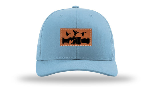 Duck Call Leather Patch Richardson 112 Hat-Columbia Blue