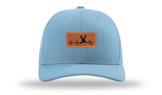 Deer Heartbeat Leather Patch Richardson 112 Hat