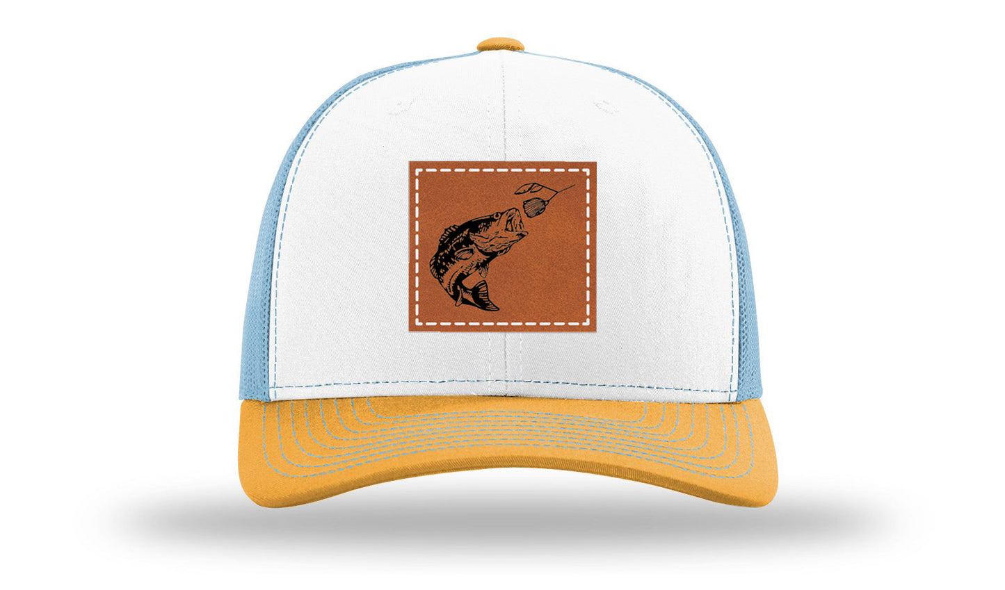 Bass Spinner Leather Patch Richardson 112 Hat