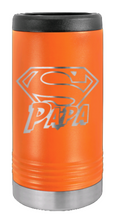 Load image into Gallery viewer, Super Papa Laser Engraved Slim Can Insulated Koosie
