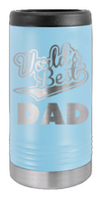 Load image into Gallery viewer, World&#39;s Best Dad Laser Engraved Slim Can Insulated Koosie
