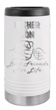 Load image into Gallery viewer, Father &amp; Son - Best Friends For Life Fist Bump Laser Engraved Slim Can Insulated Koosie

