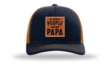Load image into Gallery viewer, My Favorite People Call Me Papa Leather Patch Richardson 112 Hat