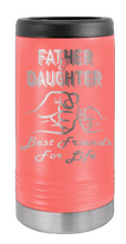 Load image into Gallery viewer, Father &amp; Daughter - Best Friends For Life Fist Bump Laser Engraved Slim Can Insulated Koosie
