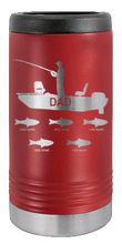 Load image into Gallery viewer, Dad Fishing Laser Engraved Slim Can Insulated Koosie
