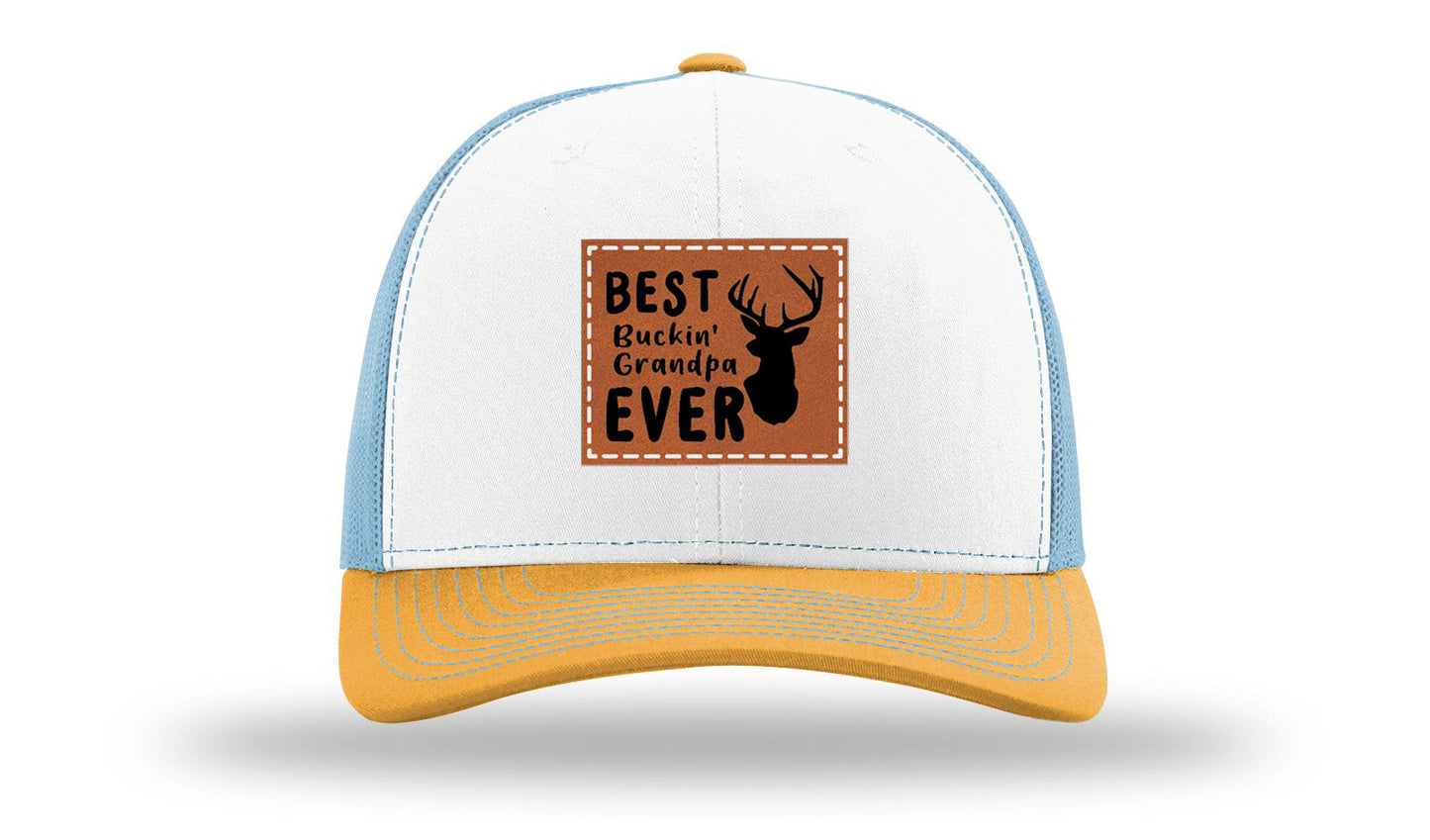 Best Buckin' Grandpa Leather Patch Richardson 112 Hat