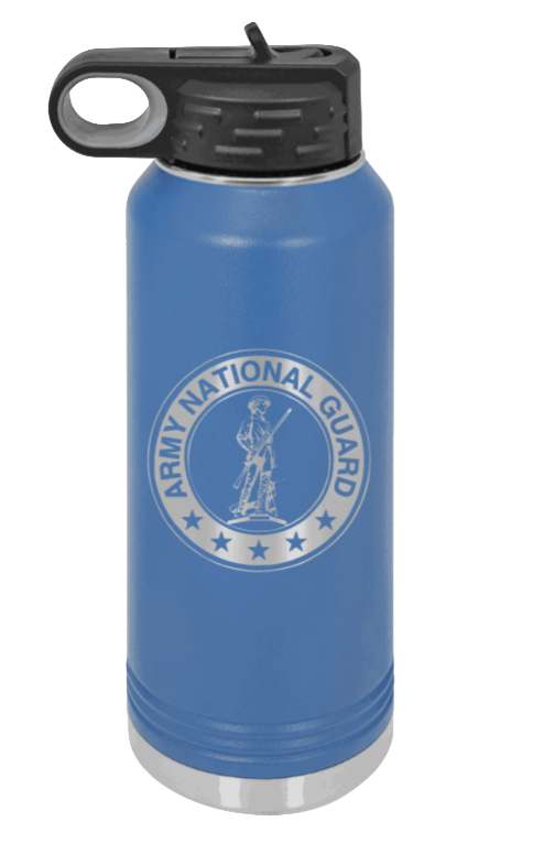 National Guard - 32oz Water Bottle Laser Engraved- Royal Blue