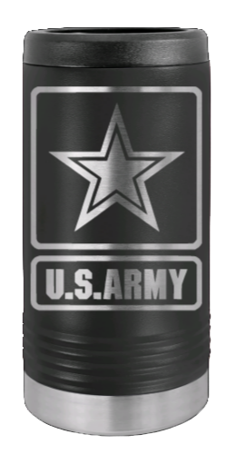 Army Laser Engraved Slim Can Insulated Koosie