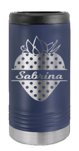 Load image into Gallery viewer, Strawberry with Name Laser Engraved Slim Can Insulated Koosie
