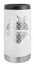 Load image into Gallery viewer, Strawberry with Name Laser Engraved Slim Can Insulated Koosie
