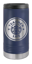 Load image into Gallery viewer, Teacher Life 2 Laser Engraved Slim Can Insulated Koosie
