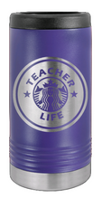 Load image into Gallery viewer, Teacher Life 2 Laser Engraved Slim Can Insulated Koosie

