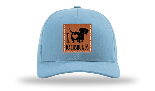 I Love Dachshunds Leather Patch Richardson 112 Hat