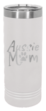 Load image into Gallery viewer, Aussie Mom Laser Engraved Skinny Tumbler (Etched)
