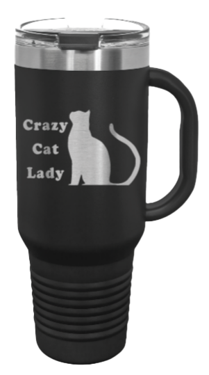 Crazy Cat Lady 40oz Handle Mug Laser Engraved