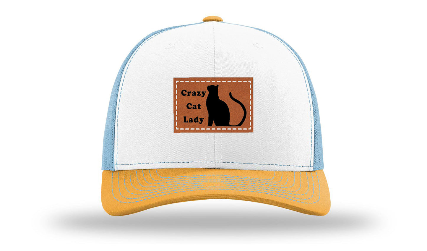 Crazy Cat Lady Leather Patch Richardson 112 Hat