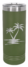 Load image into Gallery viewer, Palm Trees Laser Engraved Skinny Tumbler (Etched)
