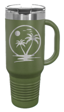 Load image into Gallery viewer, Palm Trees 2 40oz Handle Mug Laser Engraved
