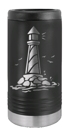 Lighthouse Laser Engraved Slim Can Insulated Koosie