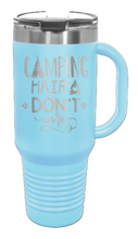 Load image into Gallery viewer, Camping Hair Don&#39;t Care 40oz Handle Mug Laser Engraved
