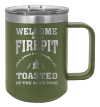 Load image into Gallery viewer, Welcome to our Firepit Laser Engraved Mug (Etched)
