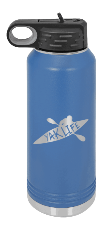 Yak Life - 32oz Water Bottle Laser Engraved- Royal Blue
