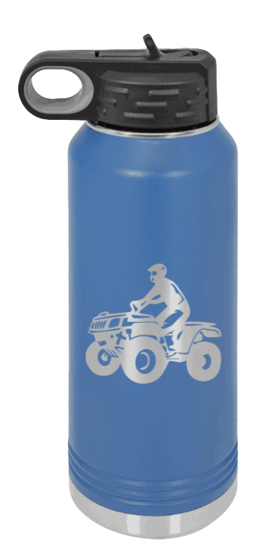 4-Wheeler - 32oz Water Bottle Laser Engraved- Royal Blue