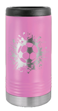 Load image into Gallery viewer, Soccer Laser Engraved Slim Can Insulated Koosie

