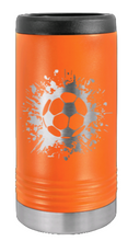 Load image into Gallery viewer, Soccer Laser Engraved Slim Can Insulated Koosie
