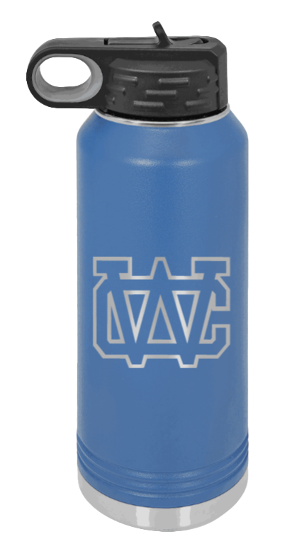 Warren County High School TN - 32oz Water Bottle Laser Engraved- Royal Blue