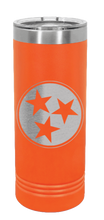 Load image into Gallery viewer, Tennessee Tri-Star Laser Engraved Skinny Tumbler (Etched)
