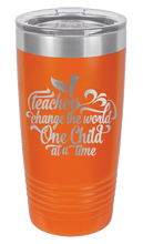 Load image into Gallery viewer, Teachers Change the World Laser Engraved Tumbler (Etched)
