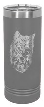 Load image into Gallery viewer, Wolf With Trees Laser Engraved Skinny Tumbler (Etched)
